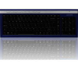 ADVENT  AKBWLBL15 Wireless Keyboard - Blue & Silver